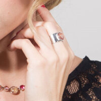 Bohemia Ring 01 Vergoldet 18 Indi-Blau