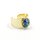 Bohemia Ring 01 Vergoldet 18 Indi-Blau