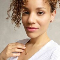 Bohemia Kette 02 Rhodiniert 07 Indi-Orange