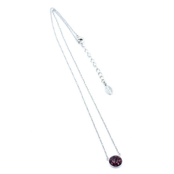 Bohemia Kette 02 Rhodiniert 10 Pink Melon