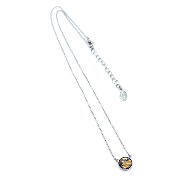 Bohemia Kette 02 Rhodiniert 27 Bernstein