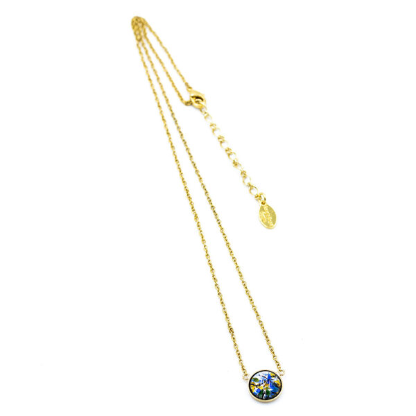 Bohemia Kette 02 Vergoldet 18 Indi-Blau