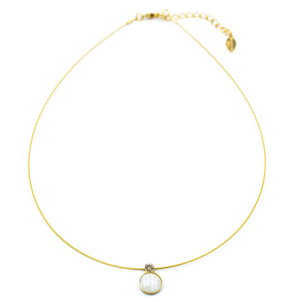 Bohemia Kette 03 Vergoldet 01 Weiß