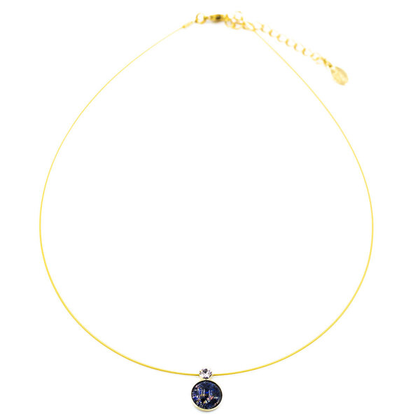Bohemia Kette 03 Vergoldet 22 Nachtblau