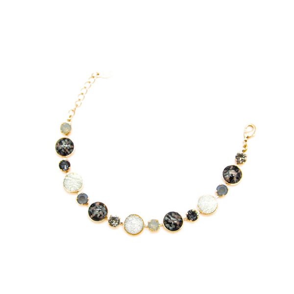 Bohemia Armband 01 Vergoldet 20 Dark Grey