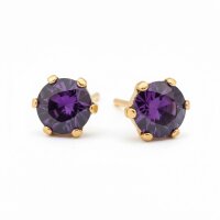 Basics Ohrring 07 Vergoldet 28 Purple Velvet