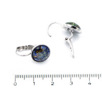 Bohemia Ohrring 08 Rhodiniert 18 Indi-Blau