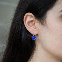 Bohemia Ohrring 08 Rhodiniert 21 Goldblau