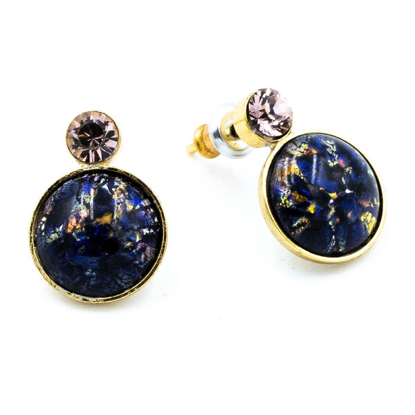 Bohemia Ohrring 07 Vergoldet 22 Nachtblau