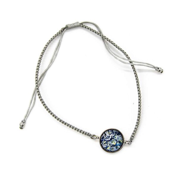 Bohemia Armband 02 Rhodiniert  25 Blau-Braun