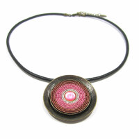 India Antik Kette 01 Altmessing 03 Rosa