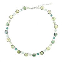 Bohemia Kette 01 Rhodiniert 18 Palmengrün