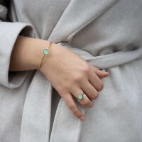 Bohemia Armreif 03 Vergoldet 18 Indi-Blau