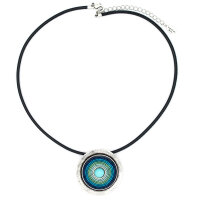India Antik Kette 01 Altsilber 08 Blau