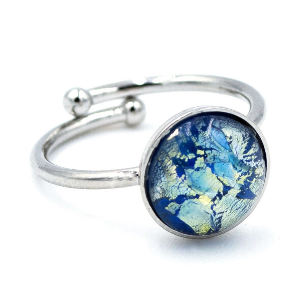 Bohemia Ring 02 Edelstahl 16 Aqua