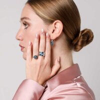 Bohemia Ring 02 Edelstahl 16 Aqua