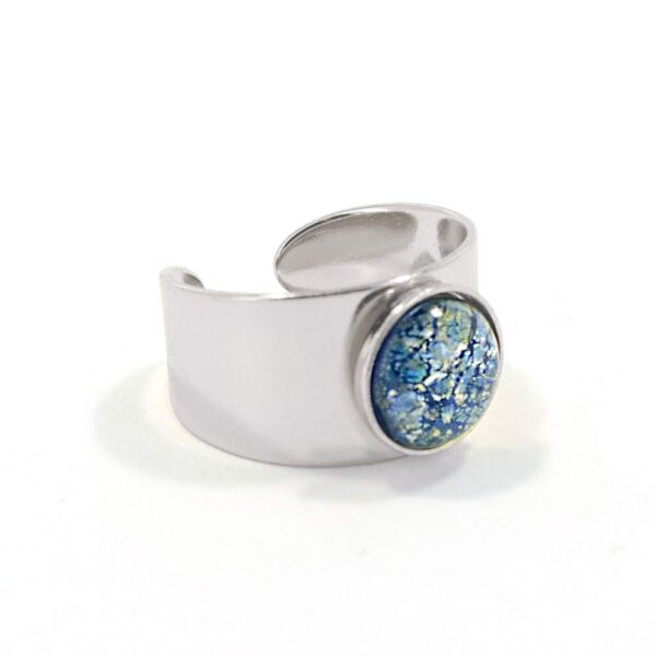 Bohemia Ring 01 Edelstahl 16 Aqua