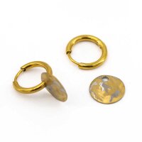 Pura Recycled Ohrring 01 Edelstahl gold satiniert