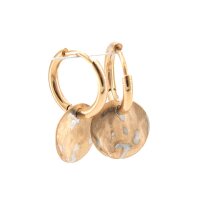 Pura Recycled Ohrring 01 Edelstahl roségold satiniert