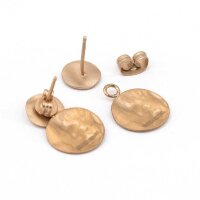 Pura Recycled Ohrring 03 Edelstahl roségold satiniert