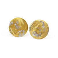 Pura Recycled Ohrring 07 Edelstahl gold satiniert