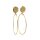 Pura Recycled Ohrring 04 Edelstahl gold satiniert