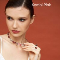 Bohemia Kette 01 Rhodiniert 21 Pink