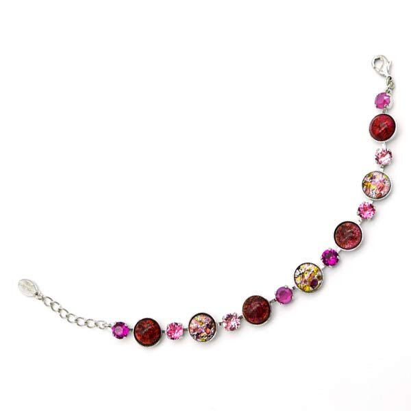 Bohemia Armband 01 Rhodiniert 21 Pink
