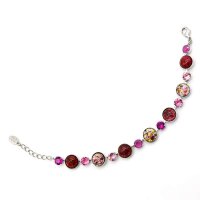 Bohemia Armband 01 Rhodiniert 21 Pink