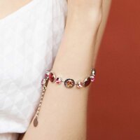 Bohemia Armband 01 Rhodiniert 21 Pink